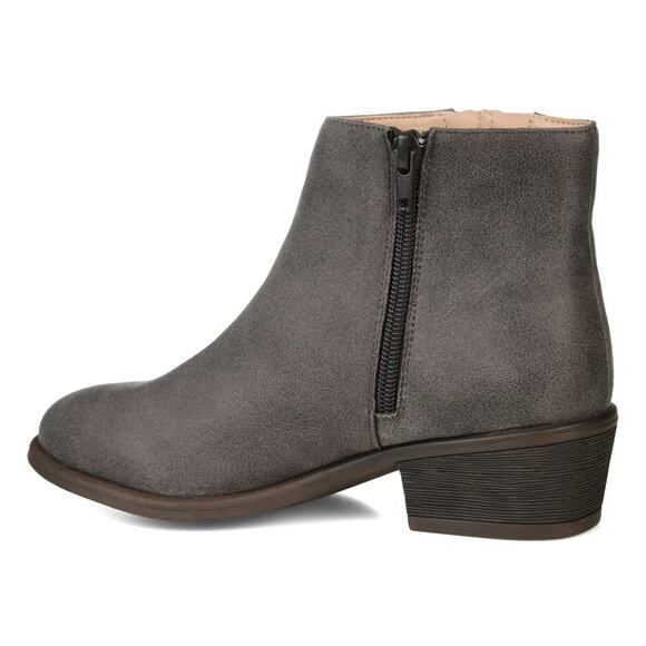 Journee Collection Women Jayda Block Heel Ankle Booties Size US 9M Grey - Picture 3 of 7
